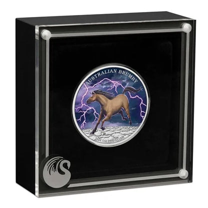 2024 Australian Brumby Horse Colorized 1 oz Silver Coin - CoinsTV