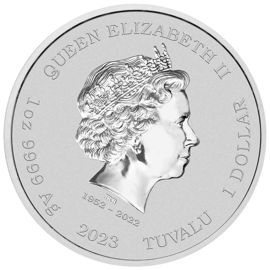 2023 Tuvalu James Bond Casino Royale Poker Chip BU 1 oz Silver Coin in Card - CoinsTV