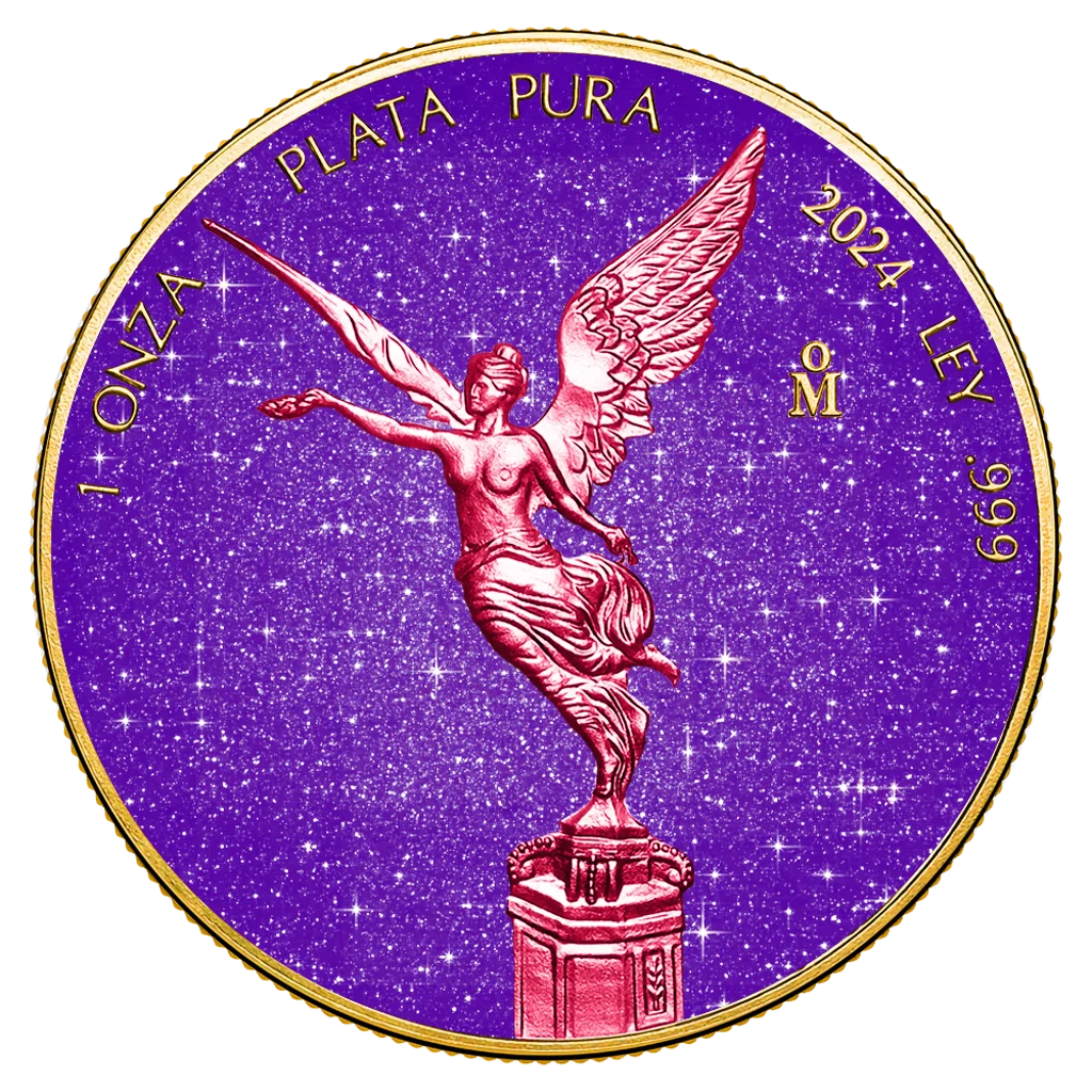 2024 Mexico Libertad Royal Amethyst Edition 1 oz Silver Coin