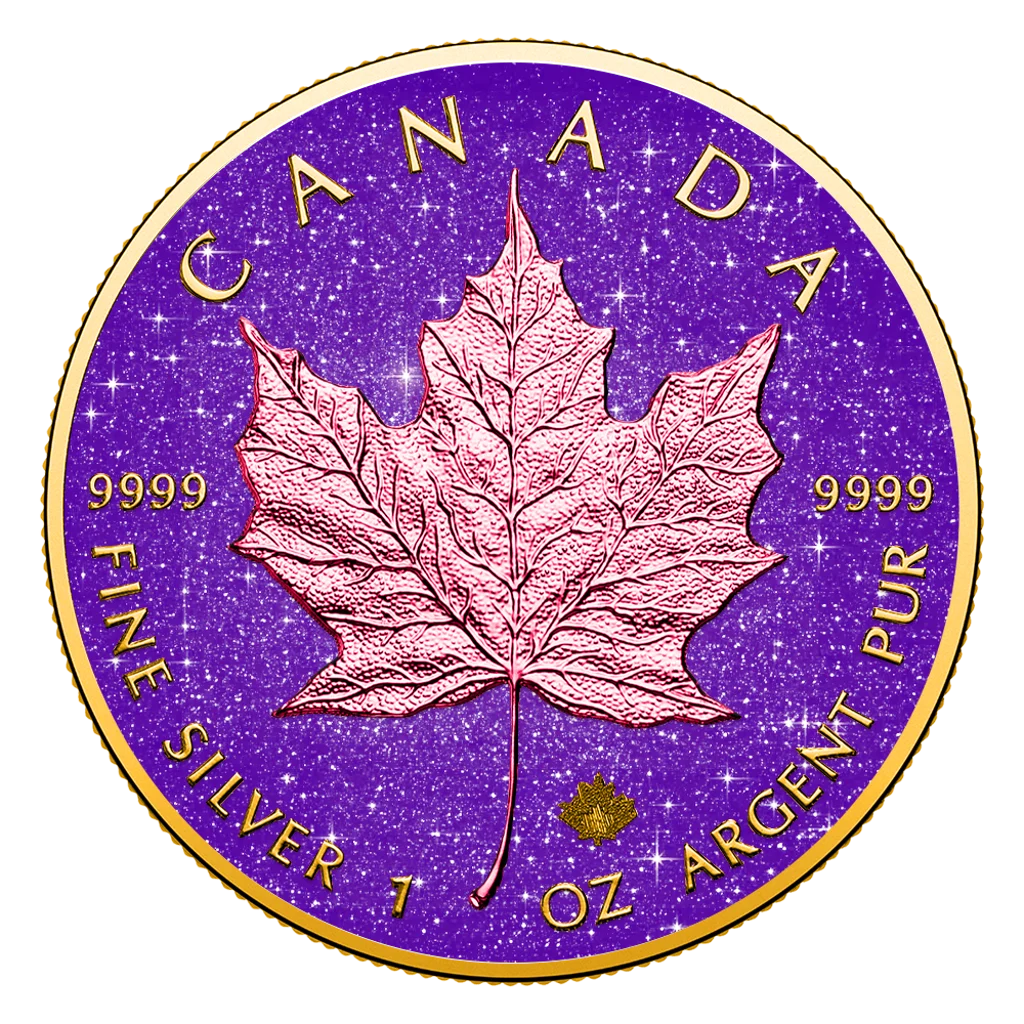 2026 Canada Maple Leaf Royal Amethyst Edition 1 oz Silver Coin