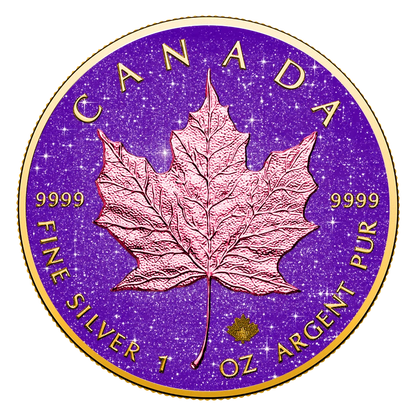 2026 Canada Maple Leaf Royal Amethyst Edition 1 oz Silver Coin