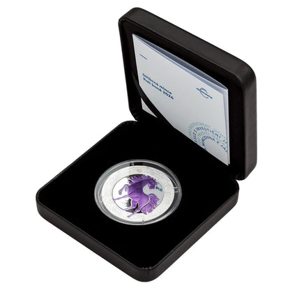 2026 Niue Year of the Horse with Metallic Color 1 oz Silver Coin