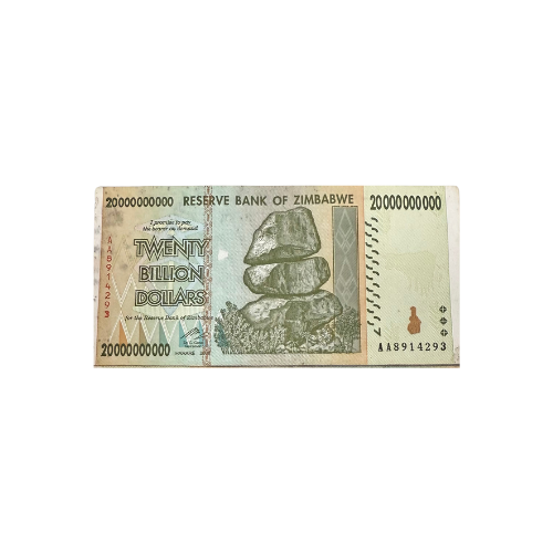 Zimbabwe 20 Billion Dollars Banknote