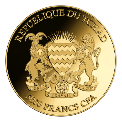 2022 Chad Big Five Grizzly Bear 1/200 oz Gold Coin