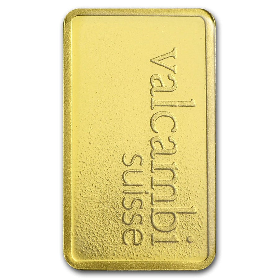 1 gram Gold Bar - Valcambi (Carded) - CoinsTV