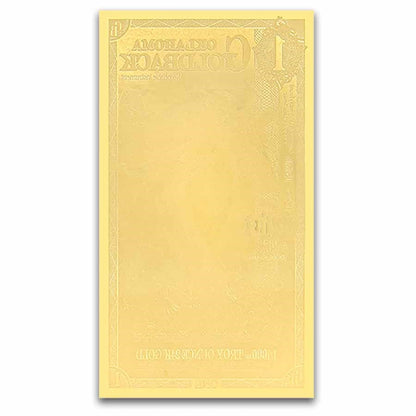 1 Oklahoma Goldback - Aurum Gold Foil Note (24k)