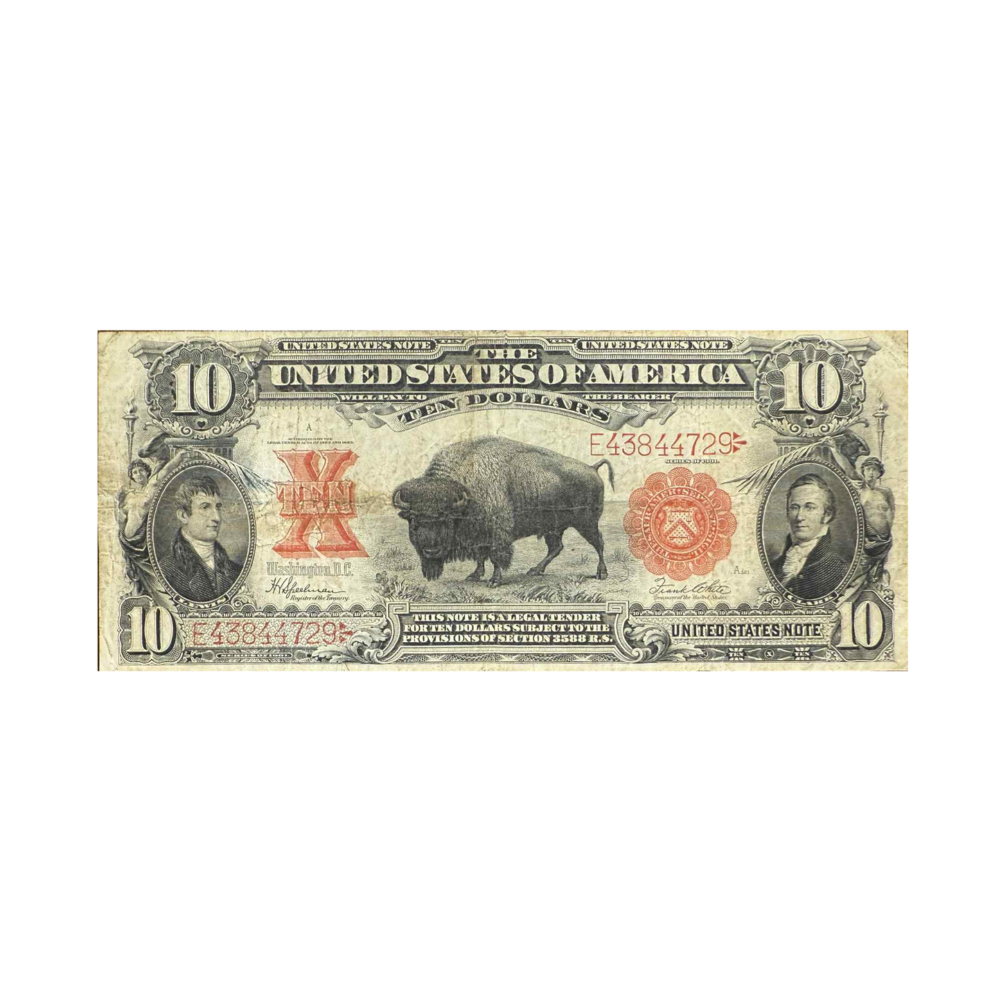 1901 $10 Bison Currency Note