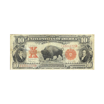 1901 $10 Bison Currency Note