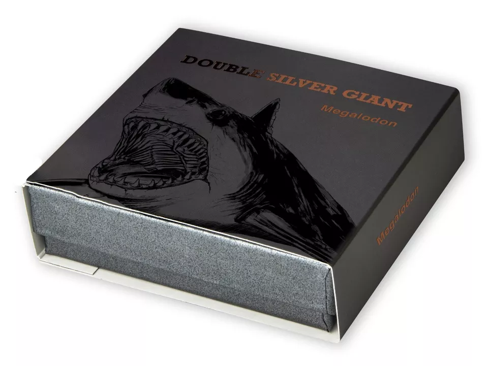 2025 Vanuatu Vatu Megalodon Double Giant Predators Silver Coin - CoinsTV