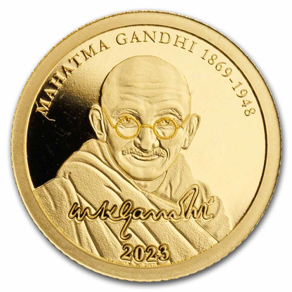 2023 Mahatma Gandhi - 0.5 gram Gold Proof - CoinsTV