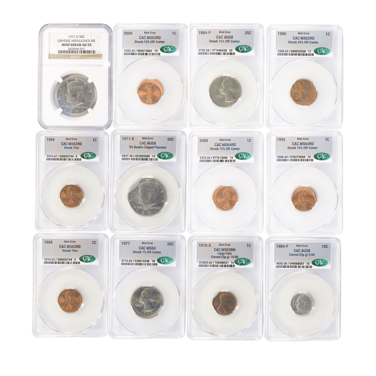 Certified Error Coin Grab Bag – NGC, CACG & PCGS