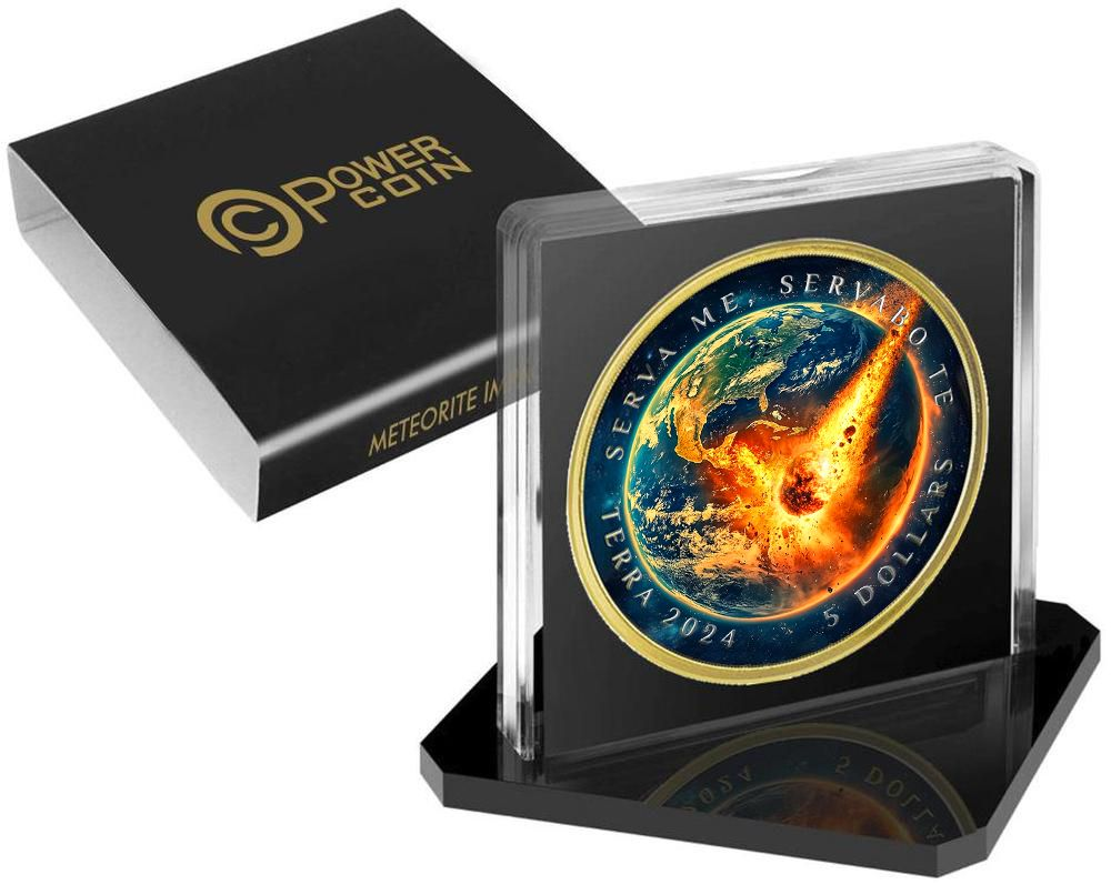 2024 Tokelau Terra Meteorite Impact Earth Edition 1 oz Silver Coin - CoinsTV