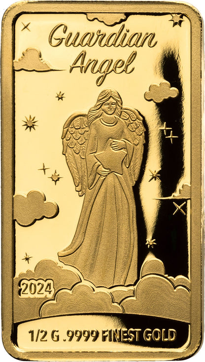 2024 Solomon Islands Guardian Angel 0.5 g Gold Bar - CoinsTV