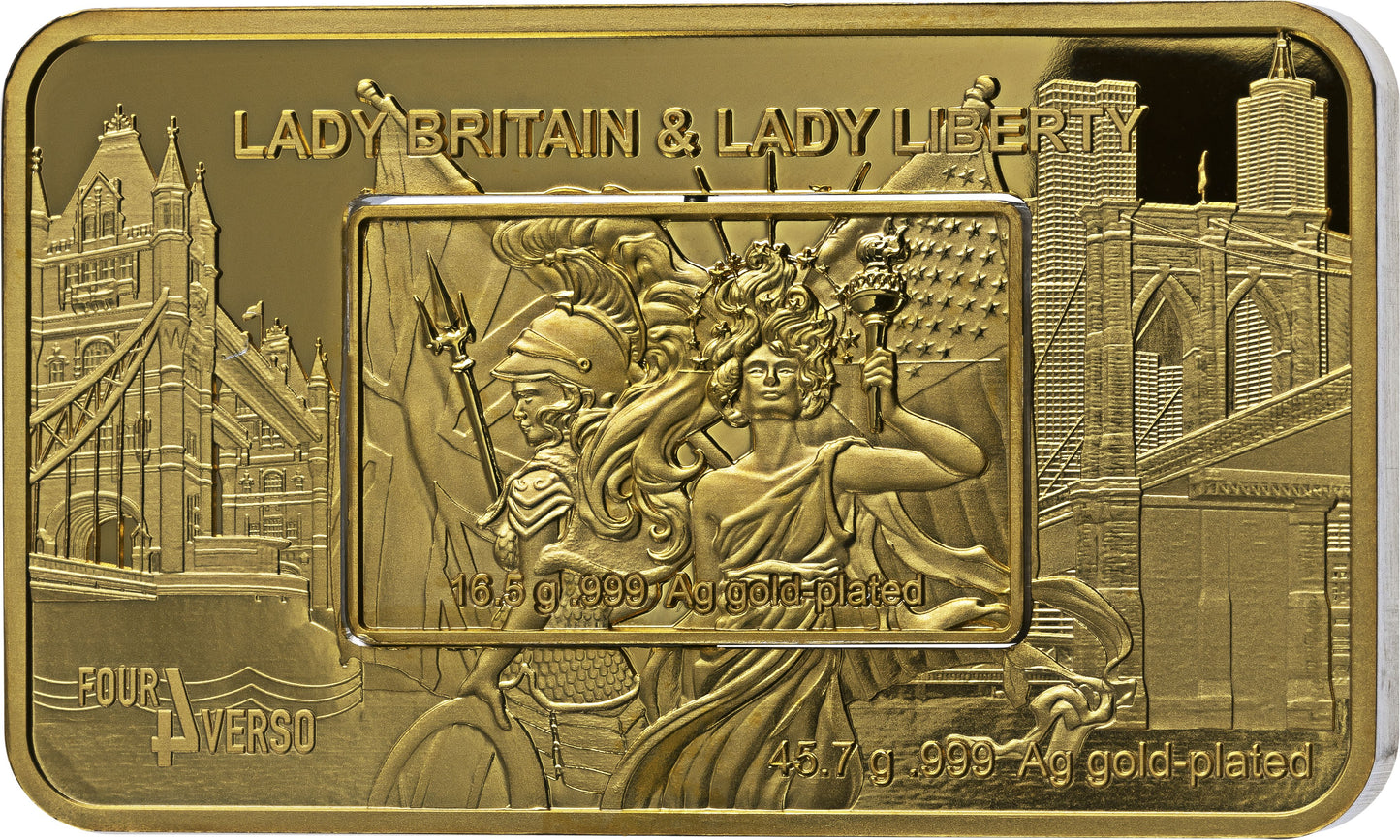 2024 Barbados Lady Liberty & Britannia 4 Verso 2 oz Silver Coin - CoinsTV