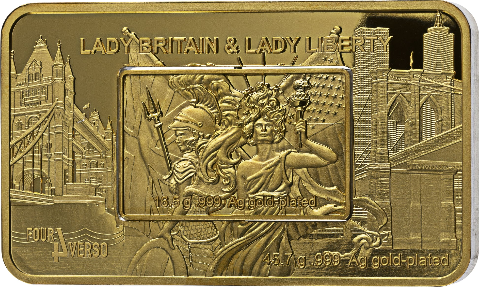 2024 Barbados Lady Liberty & Britannia 4 Verso 2 oz Silver Coin - CoinsTV