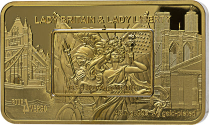 2024 Barbados Lady Liberty & Britannia 4 Verso 2 oz Silver Coin - CoinsTV