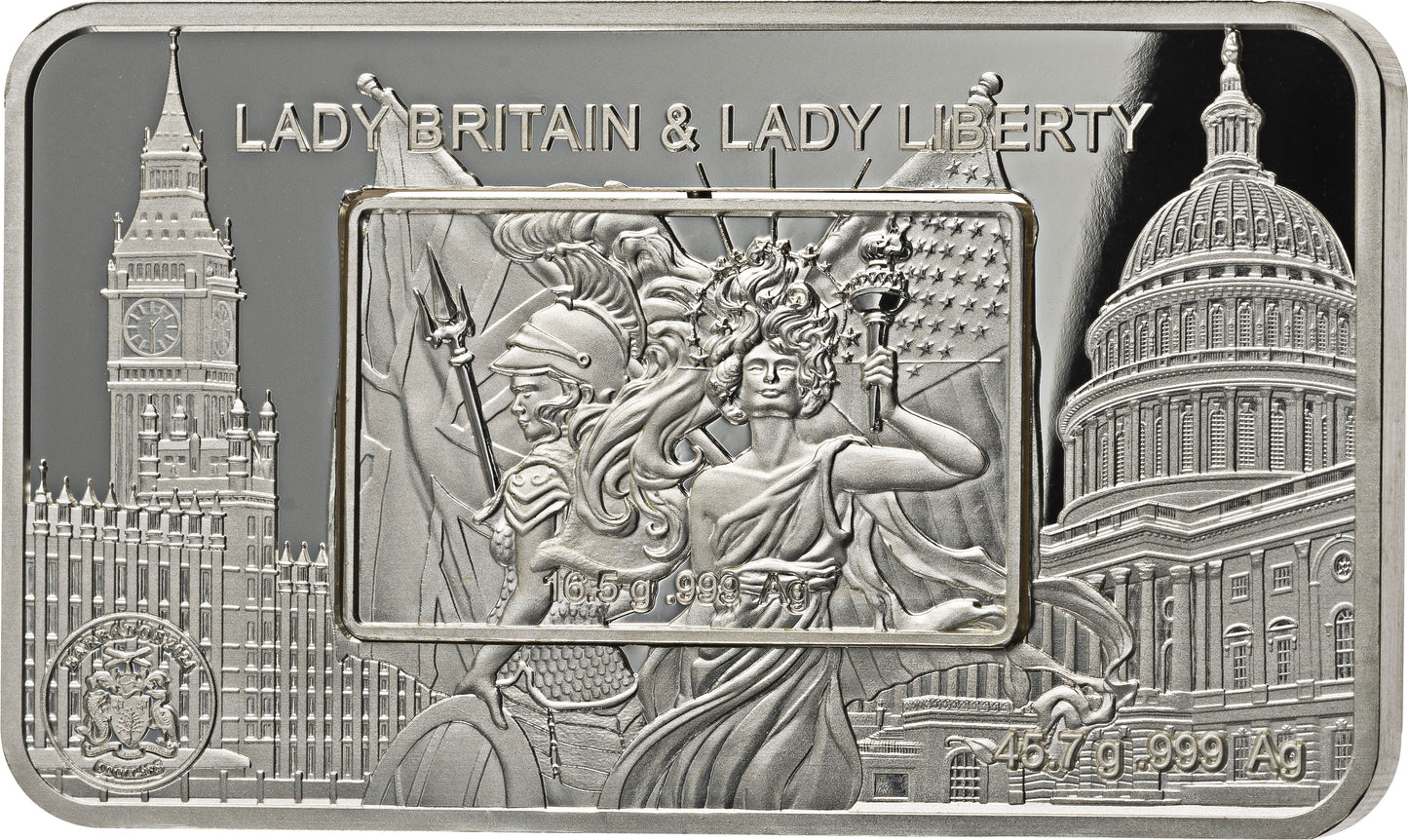 2024 Barbados Lady Liberty & Britannia 4 Verso 2 oz Silver Coin - CoinsTV