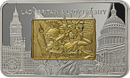 2024 Barbados Lady Liberty & Britannia 4 Verso 2 oz Silver Coin - CoinsTV