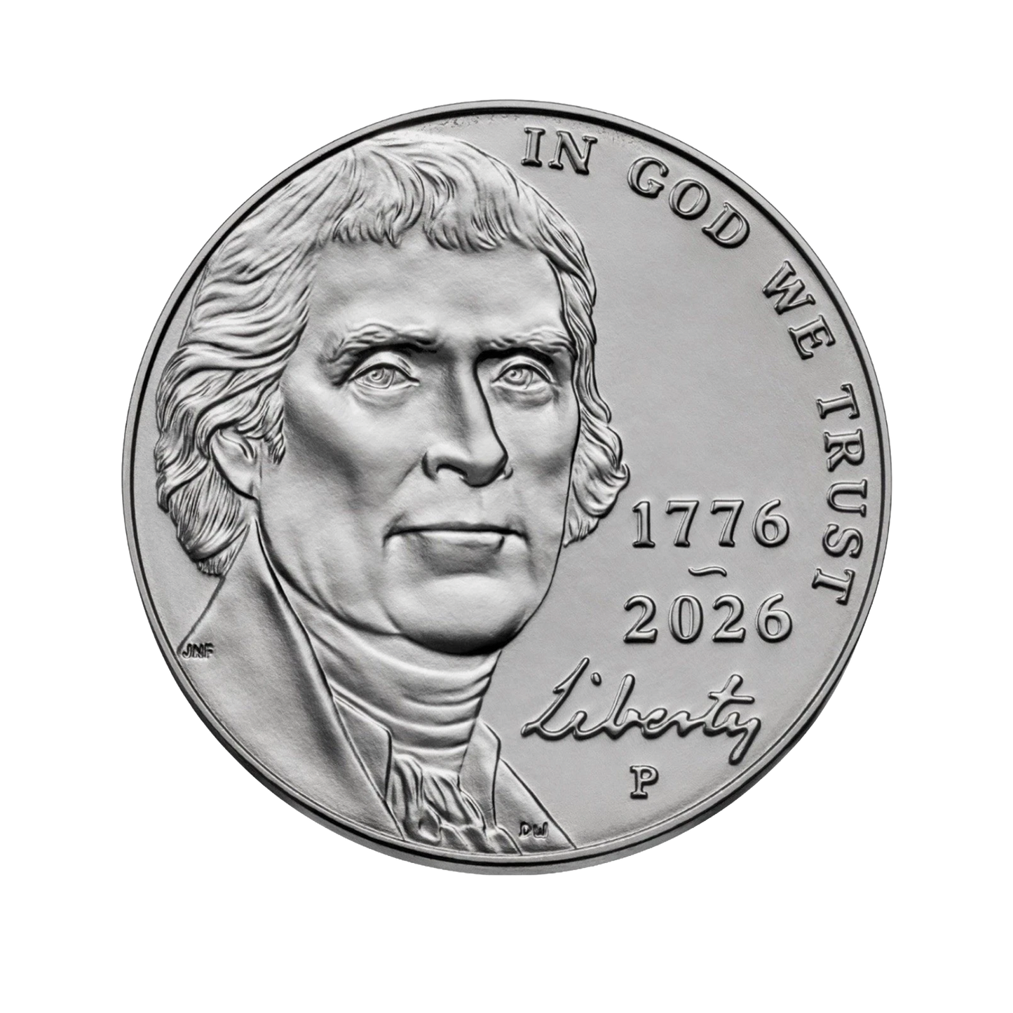 2026-P Semiquincentennial Jefferson Nickel - Original Bank-Wrapped Roll - CoinsTV