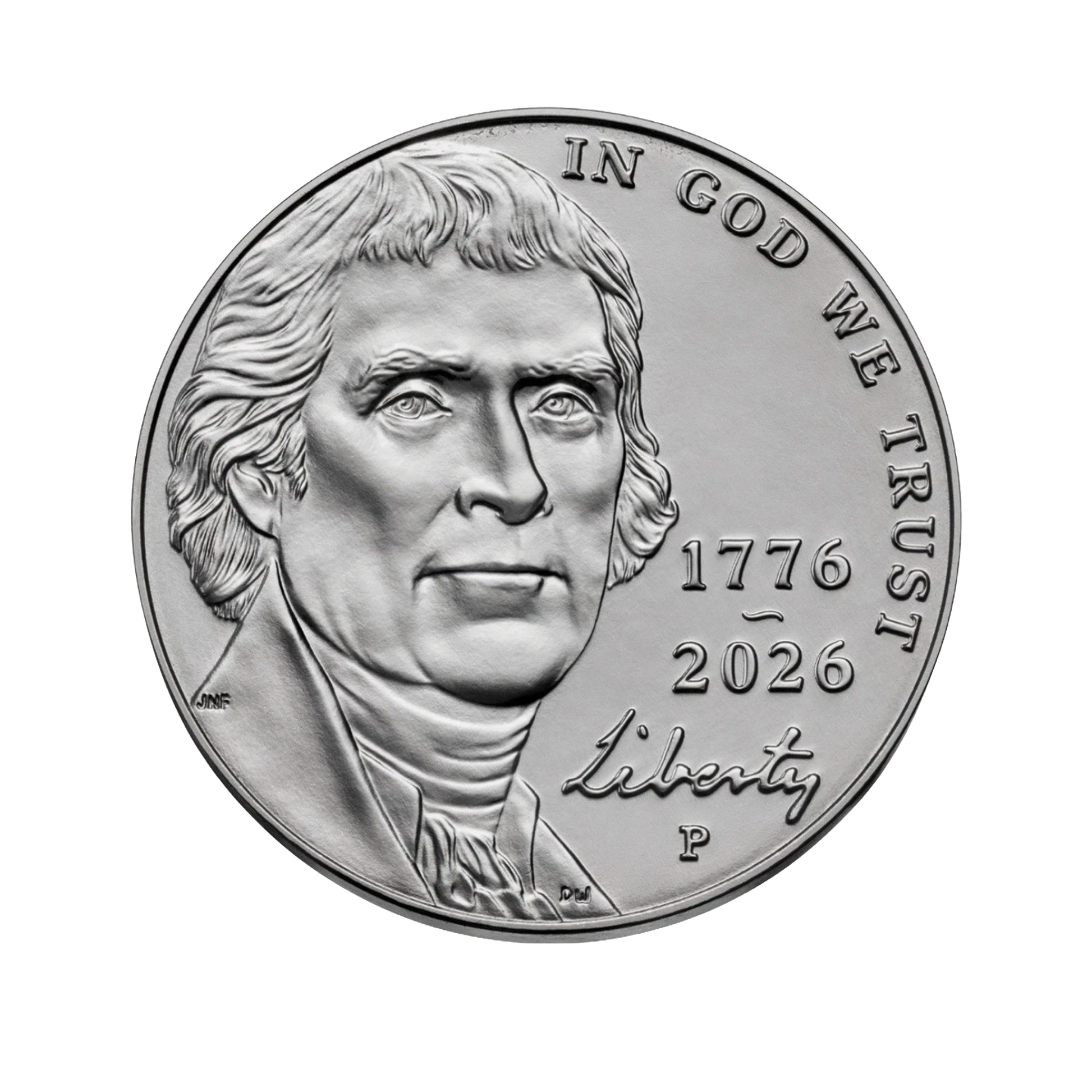 2026-P Semiquincentennial Jefferson Nickel - Original Bank-Wrapped Roll - CoinsTV