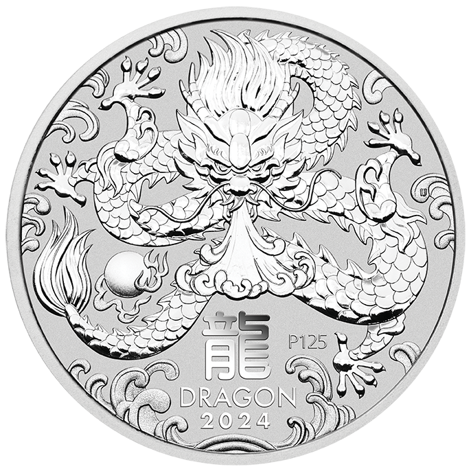 2024 Australia Lunar Dragon - 1/2 oz Silver BU - CoinsTV