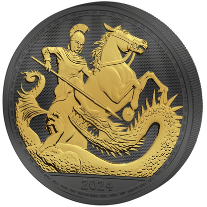 2024 Great Britain St. George and the Dragon Golden Enigma Edition 1 oz Silver Coin - CoinsTV