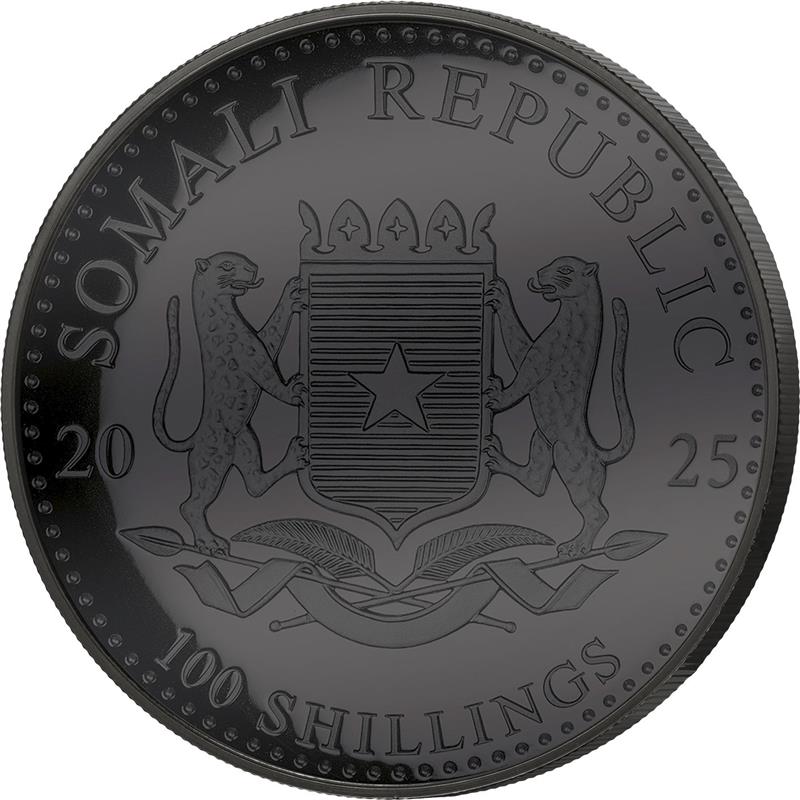 2025 Somalia Elephant Golden Enigma Edition 1 oz Silver Coin - CoinsTV
