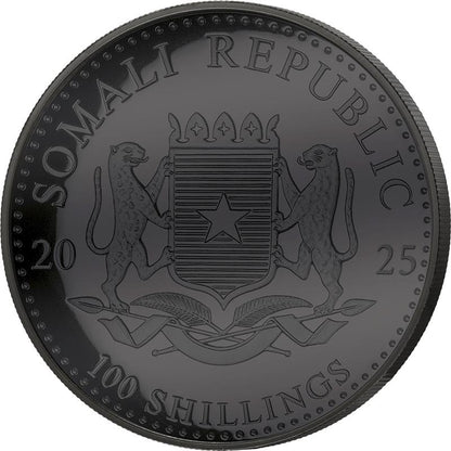 2025 Somalia Elephant Golden Enigma Edition 1 oz Silver Coin - CoinsTV