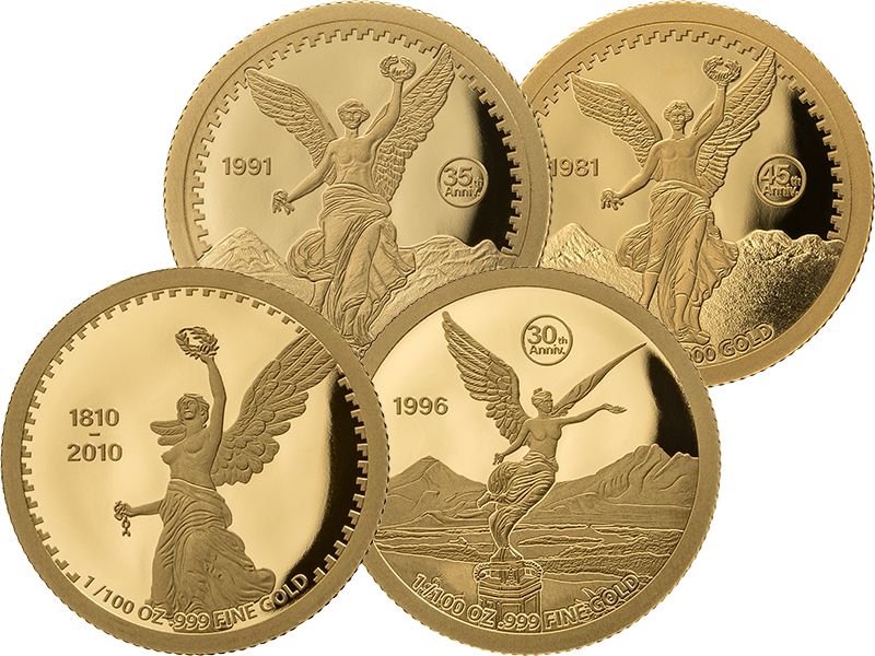 2026 Gabon Libertad Jubilee 4 x 1/100 oz Gold Coin Set
