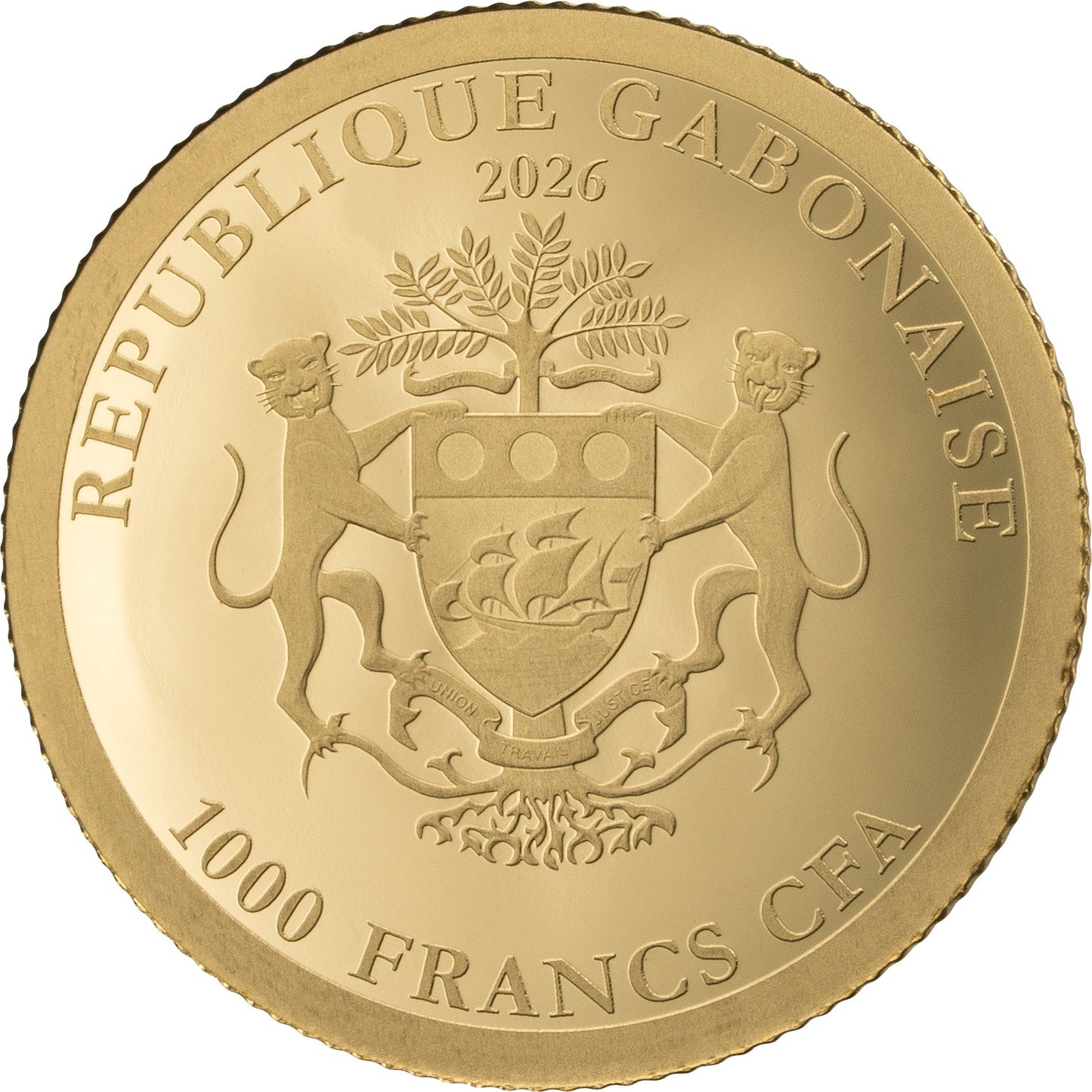 2026 Gabon Libertad Jubilee 4 x 1/100 oz Gold Coin Set