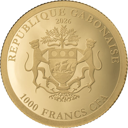 2026 Gabon Libertad Jubilee 4 x 1/100 oz Gold Coin Set