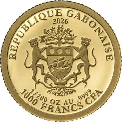 2026 Gabon Guardian Angel Holo 1/200 oz Gold Coin