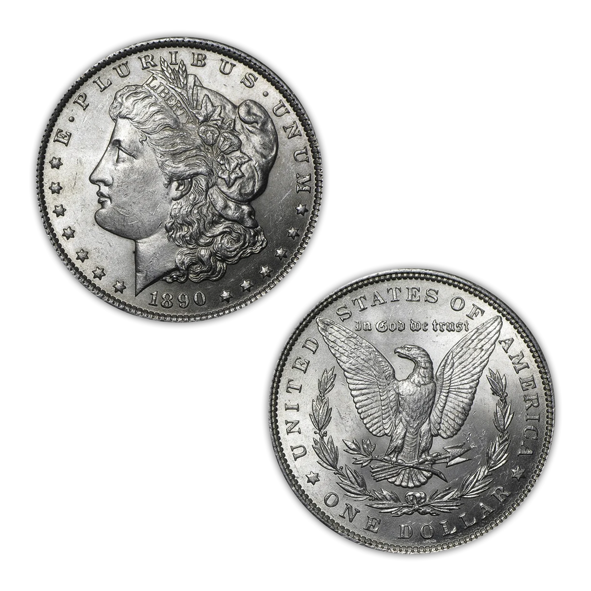 1890 Morgan Silver Dollar Philadelphia - Brilliant Uncirculated