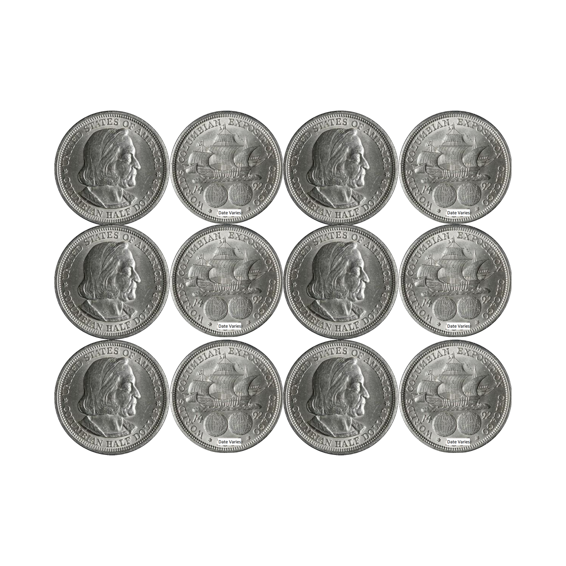 Columbian Exposition Silver Half Dollar Grab Bag - About Uncirculated - CoinsTV