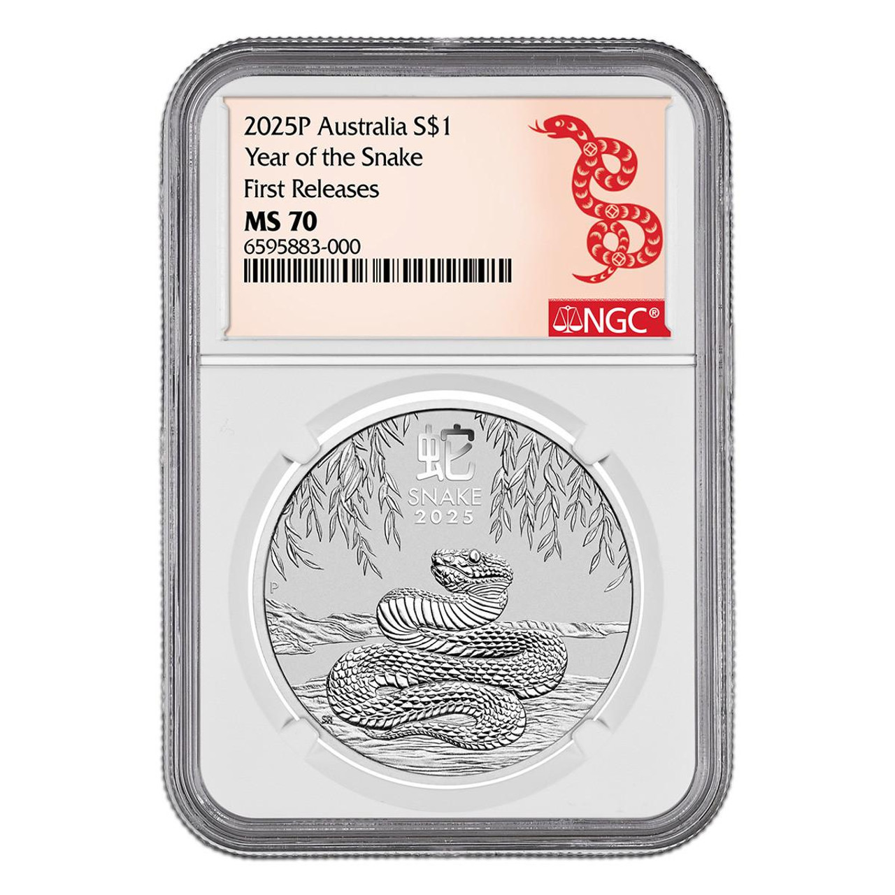 2025 Perth Year of the Snake 1 oz Silver - NGC MS70 First Releases - CoinsTV