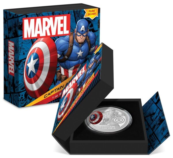 2023 Captain America Marvel Classic 1 oz Silver Coin - CoinsTV