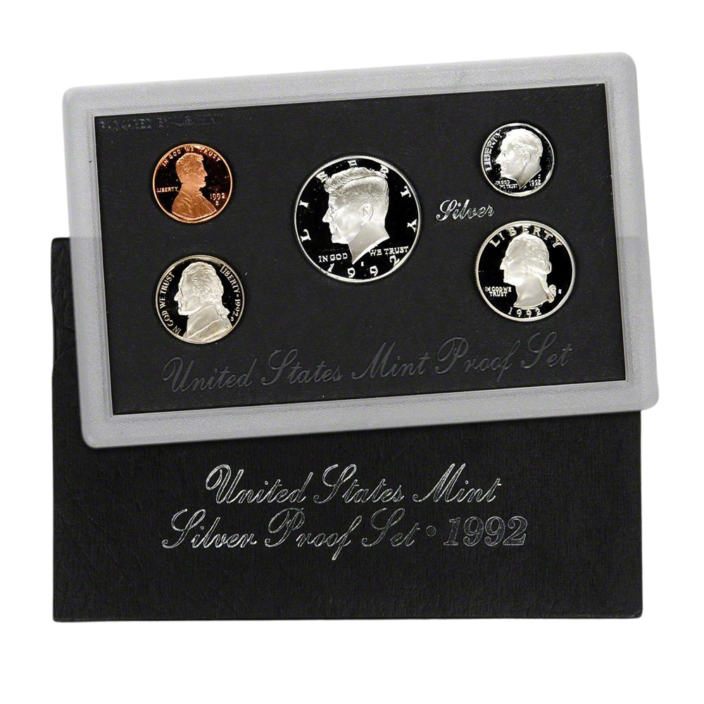 1992 Silver Proof Set - 5 Coins - CoinsTV