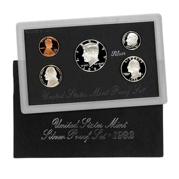 1992 Silver Proof Set - 5 Coins - CoinsTV