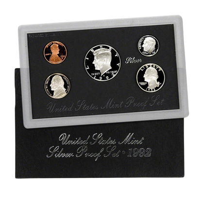 1992 Silver Proof Set - 5 Coins - CoinsTV