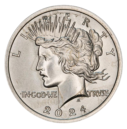 2024 Kennedy Overstrike Series Peace Dollar Silver Round - CoinsTV