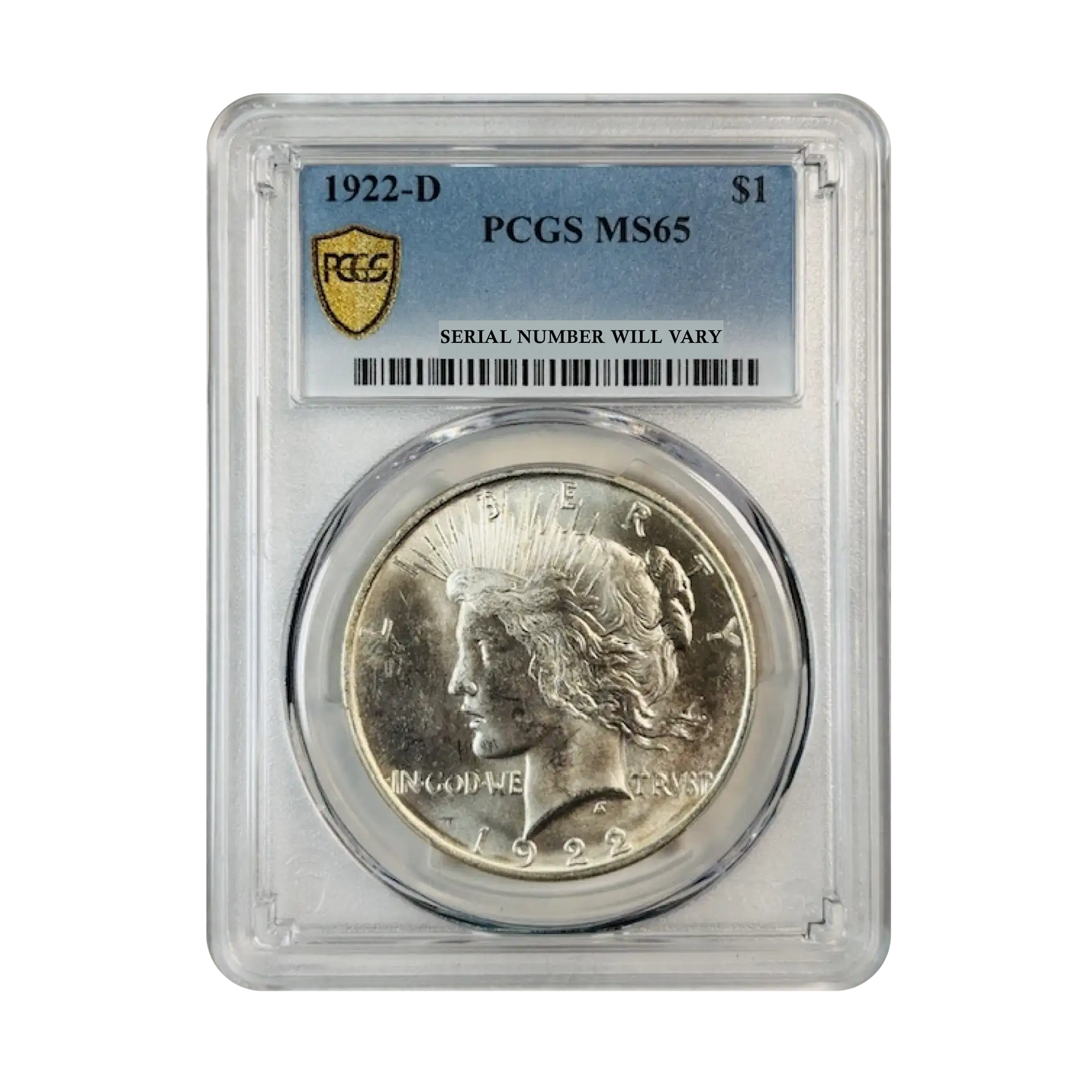 1922-D Peace Silver Dollar Denver - PCGS MS65