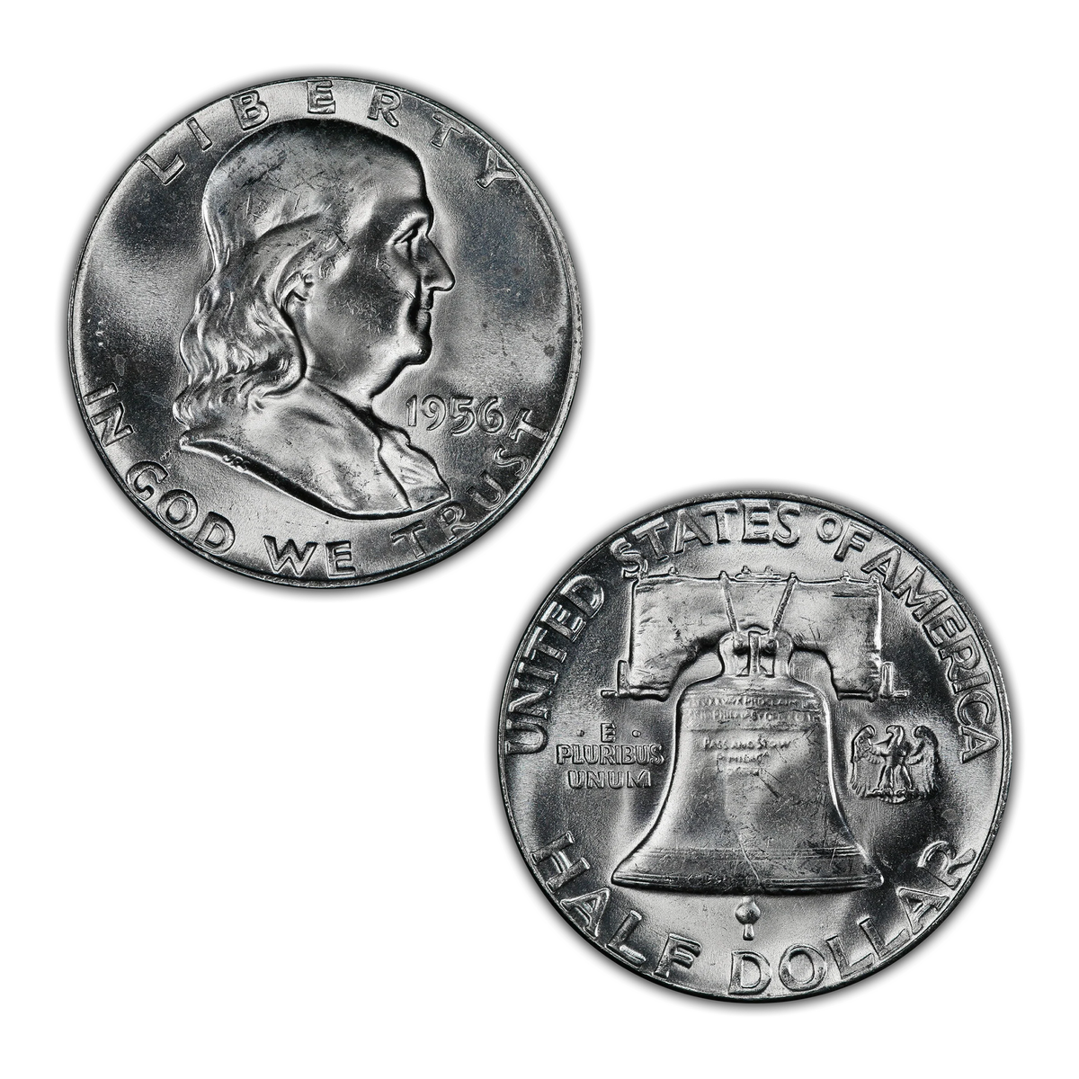 1956 Franklin 90% Silver Half Dollar Philadelphia - Uncirculated