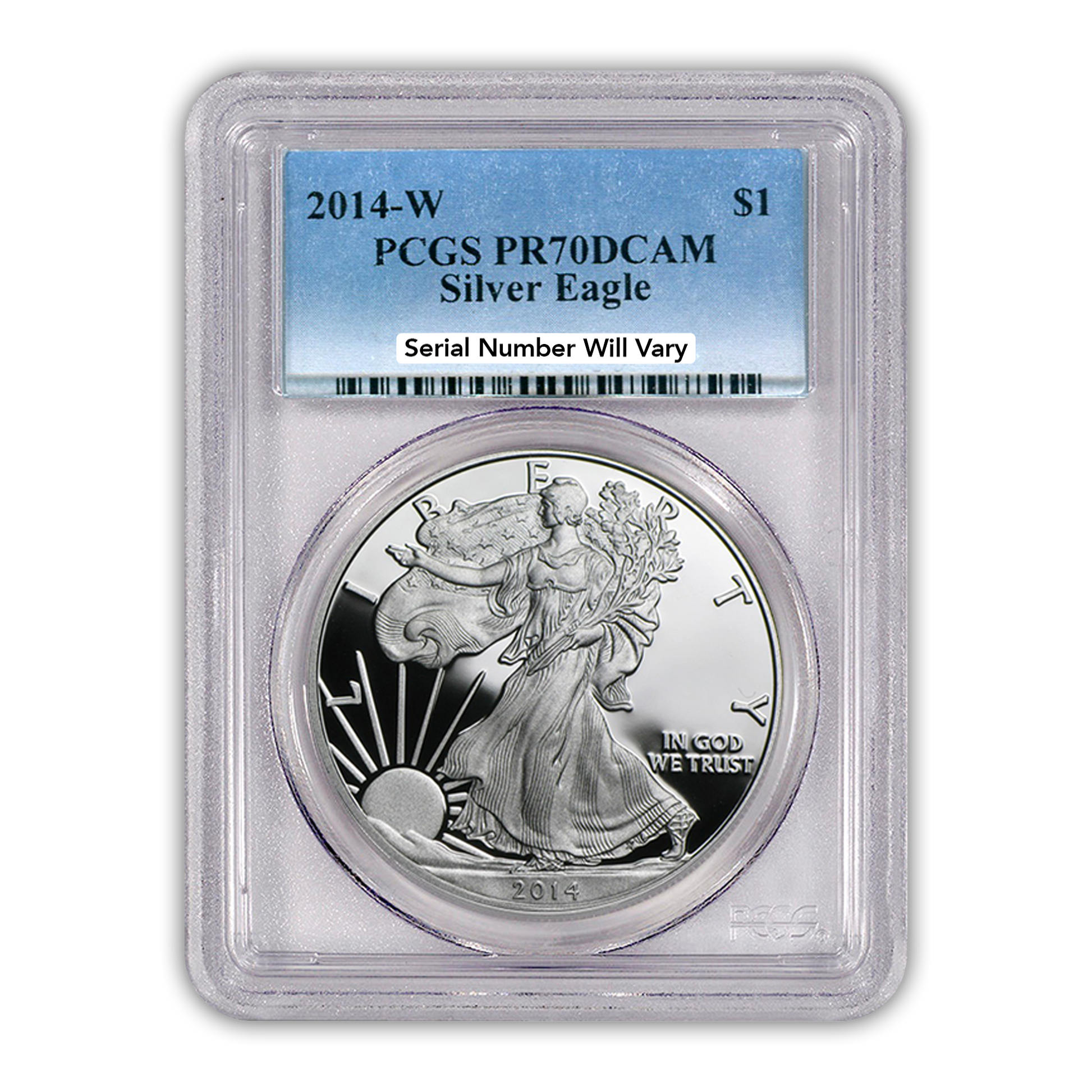 2014 Silver Eagle - Proof - PCGS PR70 - CoinsTV