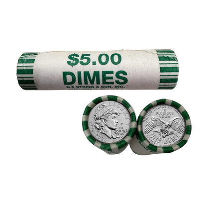 2026-P Emerging Liberty Semiquincentennial Dime - Original Bank-Wrapped Roll - CoinsTV