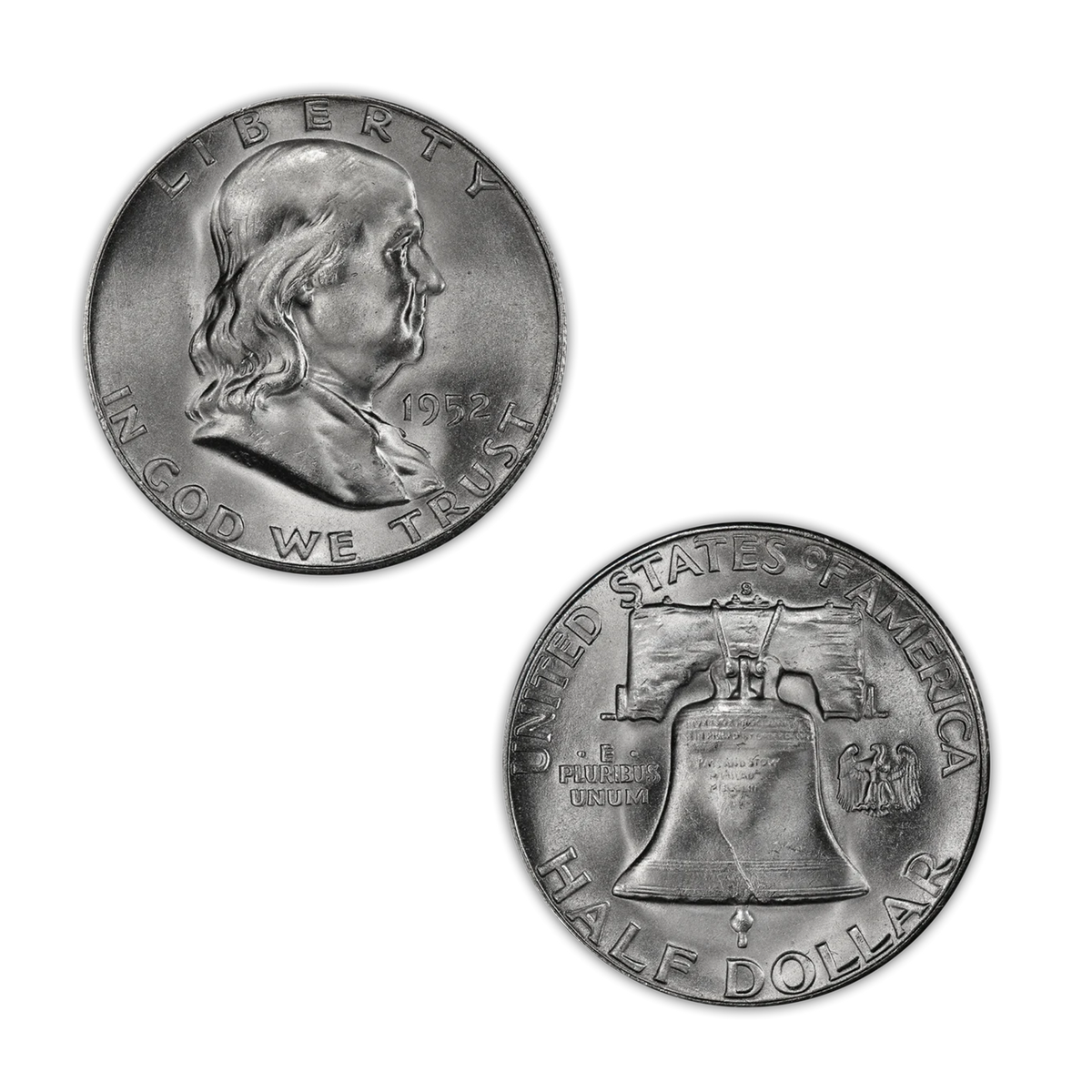 1952 Franklin 90% Silver Half Dollar San Francisco - Uncirculated