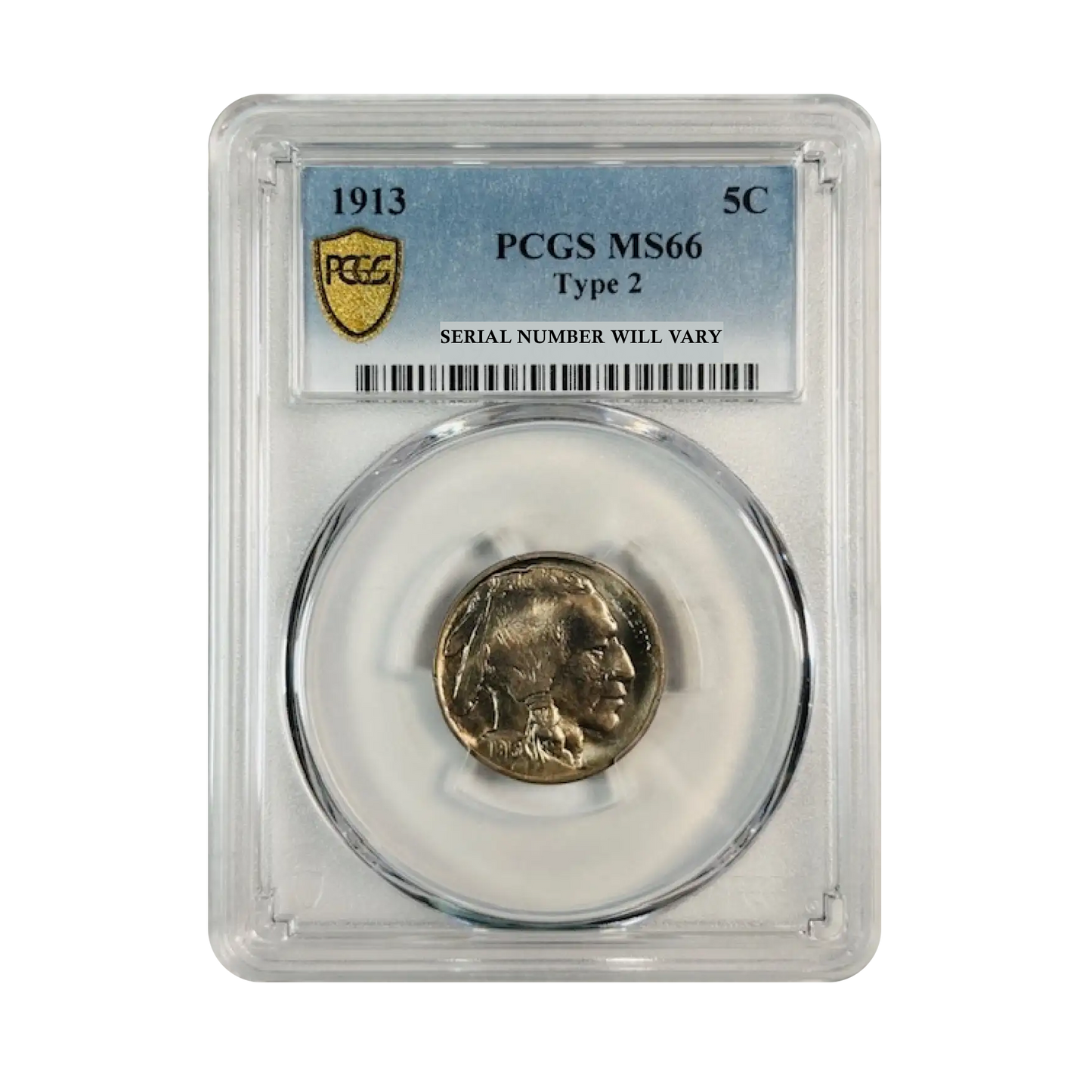 1913 Buffalo Nickel - Type 2 - PCGS MS66