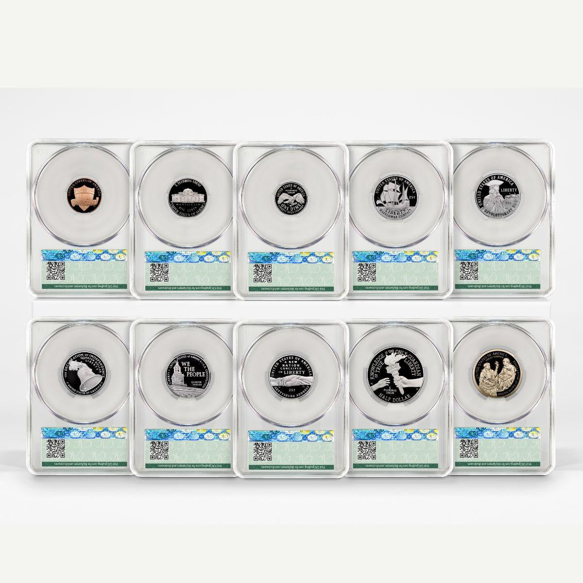 1776-2026 S Semiquincentennial Silver Proof Set CAC PR70 DCAM AD Magnum Opus Label – Limited Edition 1 of 25