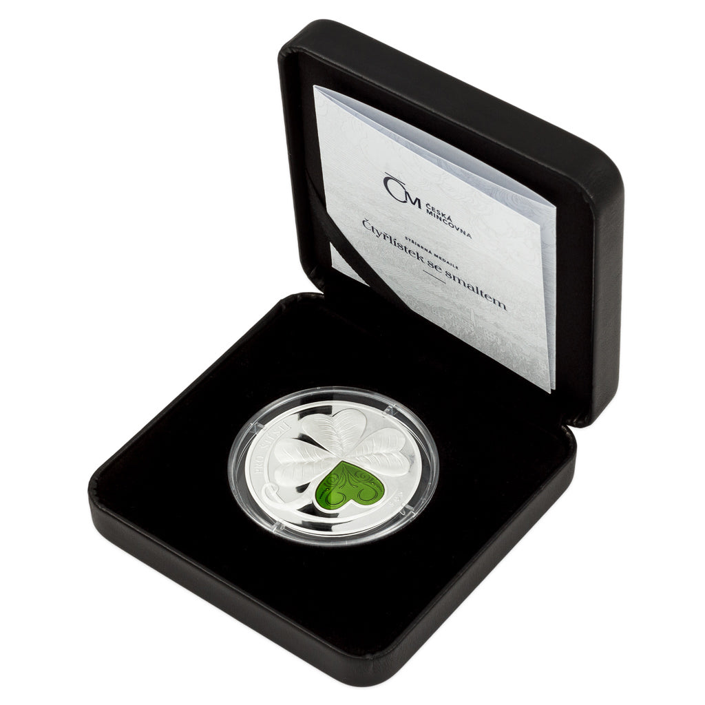 2024 Four Leaf Clover Enameled 1 oz Silver Medal - CoinsTV