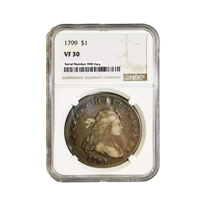 1799 Draped Bust Silver Dollar Philadelphia - NGC VF30