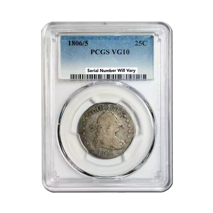 1806/5-P Draped Bust Quarter Dollar - PCGS VG10 - CoinsTV